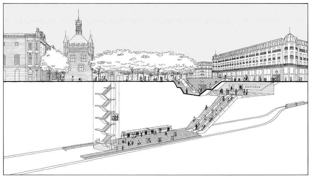 Restructuration de la station de métro Capitole à Toulouse - LM communiquer - 2011