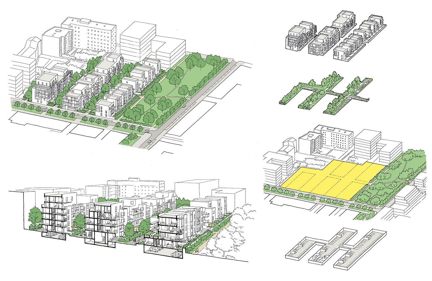 Concours pour un projet de logements à Villeurbanne - Rue Royale architectes / Siz'ix architectes - 2016