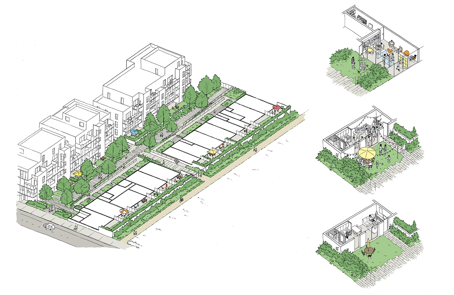 Concours pour un projet de logements à Villeurbanne - Rue Royale architectes / Siz'ix architectes - 2016